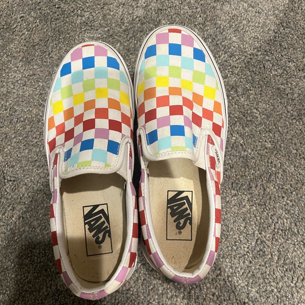 Vans Red and Pink Sneakers Slip-On Style
